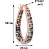 Inside Out Oval Shape Crystal Hoop Earrings for Women Comes with Savlano Gift Box - 3 of 4