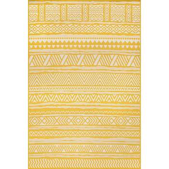 nuLOOM Abbey Tribal Striped Indoor/Outdoor Area Rug Yellow