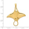 Black Bow Jewelry 14k Yellow Gold Polished Textured Pendant, 35mm - 4 of 4