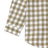 Gerber Toddler Boys' Woven Collard Button Down Plaid Shirt - Tan Plaid - 24 Months - 3 of 4