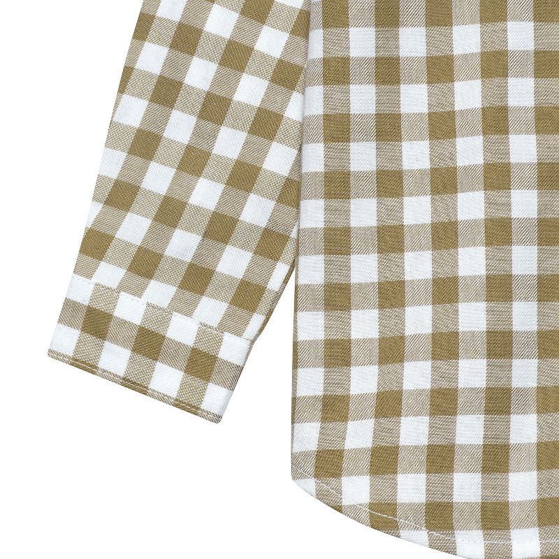 Gerber Infant and Toddler Boys' Woven Collard Button Down Plaid Shirt, 3 of 10