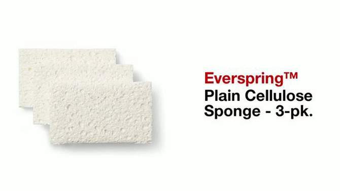 Plain Cellulose Sponges - 3ct - Everspring&#8482;, 2 of 5, play video