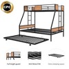 Twin Over Full Bunk Bed with Trundle and Safety Guardrail - 4 of 4