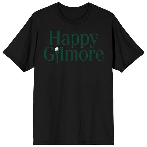 Happy Gilmore Movie Logo Men's Black Crew Neck Short Sleeve T-shirt - 1 of 4