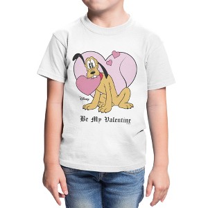 Disney Mickey Mouse Boys Pluto Sweetheart Valentines Retro T-Shirt