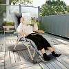 NewHome"67x22 Inch Chaise Lounger Cushion for Recliner, Rocking Chair, Sofa, and Deck Chair - Outdoor Mat"CoffeeGreyPurple&Red - 3 of 4