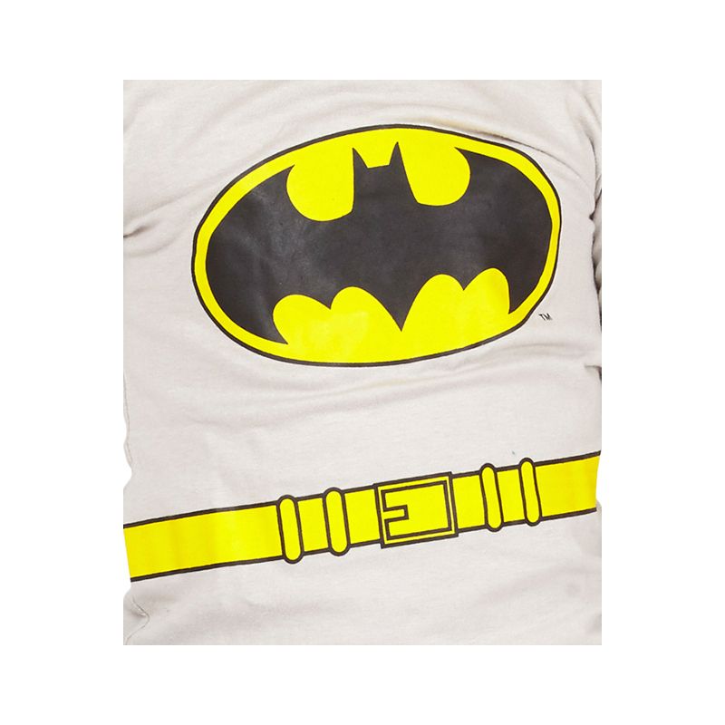 DC Comics Boys Batman Gray Costume Pajama Set, 3 of 5