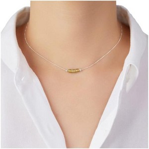 925 Sterling Silver Choker Necklace, Handmade with 3 Birthstone Beads for Women - 1 of 2