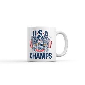 Crazy Dog USA Two Time World War Champs Mug Funny Sarcastic Graphic Novelty Coffee Cup-11oz - 1 of 4