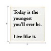 Slickblue Inspirational Wood Wall Sign – “Live Like It” Quote – Rustic 7x7 Motivational Decor, Color Options - 3 of 3