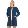 Collections Etc Cozy Cable Knit Long Length Cardigan with Pockets - 4 of 4