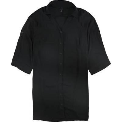 Alfani Womens Roll-Tab Tunic Blouse