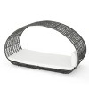Curved Rattan Daybed with Cushions and Canopy, 2-Person Patio Lounger with Metal Frame, Outdoor Lounge Seating for Garden or Pool–The Pop Home - 4 of 4