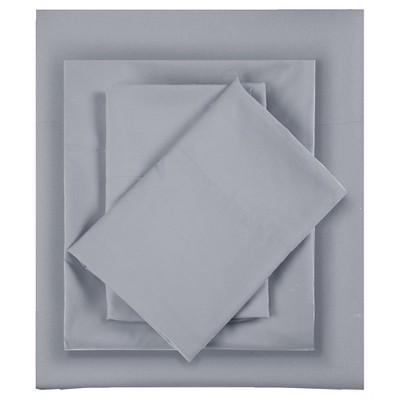 California King Microfiber All Season Wrinkle-Free Sheet Set Gray