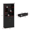 Famapy Elegant Black Exquisite Bookshelf & Multi - function Cabinet for Modern Life - image 3 of 4