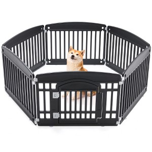 Lyngins Pet Playpen Safe & Secure, Indoor/Outdoor Dog Kennel for Small/Medium Dogs, Adjustable & Portable Dog Crate, Indoor/Outdoor Pet Fence - 1 of 4