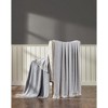 Kate Aurora Chic Living 2 Pack Gray Yarn Dyed Woven & Fringed Coordinating Ultra Soft Accent Throw Blanket Set - 50 in. W x 60 in. L - 2 of 2