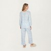 Anna-Kaci Lounge Women's 2-Piece Set Button Front Top with Built-In Chest Pads and Relaxed Pants Pajama Set with Floral Print - 4 of 4