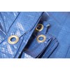 Moose Supply 5 Mil Waterproof Blue Poly Tarp Covers with Grommets - 3 of 4