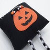 18"x18" Trick or Treat Pumpkin Square Throw Pillow Black/Orange/White - Pillow Perfect: Indoor Decorative, Tassel Detail - 4 of 4