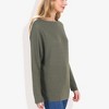 Anna-Kaci Women's Open Neck Waffle Knit Dolman Sleeve Side Slit Tunic Pullover for Casual Looks - 3 of 4