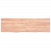 vidaXL Table Top, Light Brown 55.1"x15.7"x(0.8"-1.6") Treated Solid Wood Oak - 3 of 4