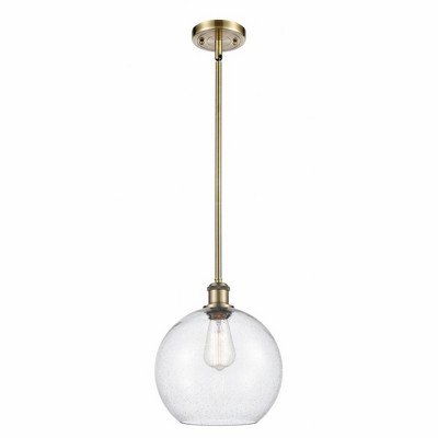 Athens - 1 Light Stem Hung Mini Pendant In Industrial Style-13 Inches Tall and 10 Inches Wide