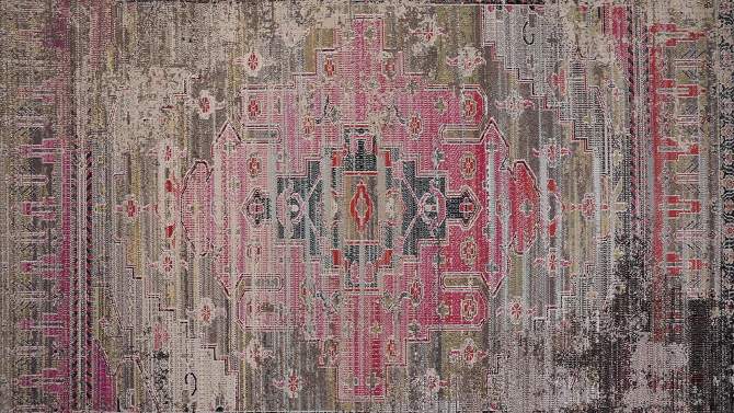 Cicero Indoor/Outdoor Medallion Area Rug Pink/Taupe - Jaipur Living, 2 of 7, play video