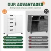 Mlezan 5-Drawer Storage Cabinet: Mobile Printer Stand with Shelves and Door. Dresser Chest for Home Office Organization and Storage. - 4 of 4