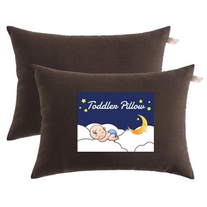 Down Alternative Toddler Pillows, Machine Washable Soft Travel Small Pillows - NTBAY - 1 of 4