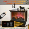 Syemin Indoor Fireplaces Electric Fireplace Stove, 26" Freestanding Fireplace Heater with Overheating Protection, Brown, 26.75"*11.25"*25.75" - 4 of 4