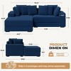 MOONMISS 110"L-Shape Modern Sectional Cloud Sofa with Chaise, Extra Large Sleeper Couches Corduroy with 8pcs Pillows for Living Room, Bedroom - 2 of 4