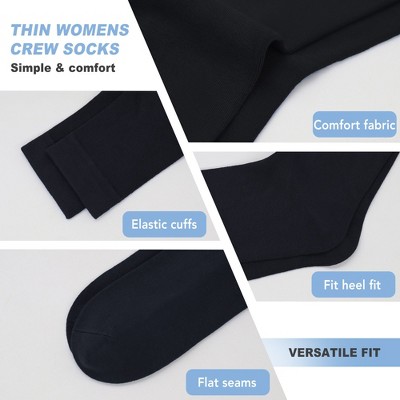 GENTLEAGU Women's Viscose Bamboo Crew Socks - Lightweight & Soft, Basic Casual Elastic Design, 50 Pairs Wholesale Bulk Pack - image 3
