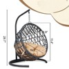 VisioGear Cat Swing Bed with Stand & Cushion, Cat Egg Chair, Indoor Hanging Swinging Cat Bed for Small Animals, Yellow & Black, 18.9"*19.3"*28.7" - 3 of 4