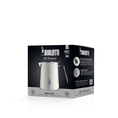Bialetti Milk Pitcher: Stainless Steel Coffee Maker Accessory for Espresso & Coffee Bar