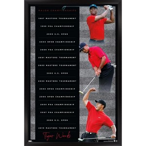 Trends International Tiger Woods - Majors Framed Wall Poster Prints - 1 of 4