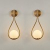Bella Depot Set of 2 Modern Gold Wall Sconces for Bedrooms and Bathroom Vanity - 2 of 4