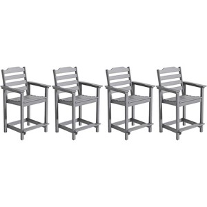 Decksplore Tall Adirondack Chairs Set of 4 with Connecting Tray, 24 inches HDPE Bar Height Outdoor Chairs - 1 of 4