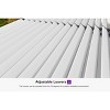 PURPLE LEAF Louvered Pergola Outdoor Aluminum Pergola with White Adjustable Rainproof Roof Grey Frame Hardtop Gazebo for Patio Deck Garden - 4 of 4