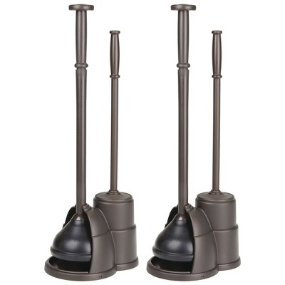 toilet bowl brush and plunger set