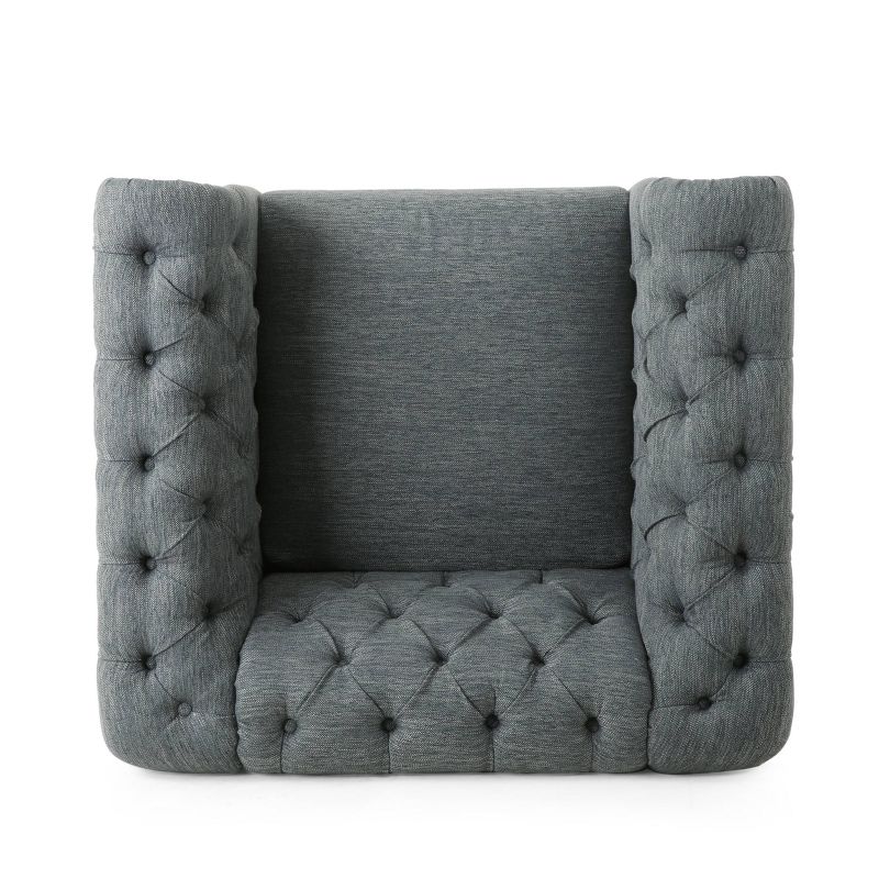 Voll Chesterfield Tufted Fabric Club Chair with Nailhead Trim - Christopher Knight Home, 6 of 11