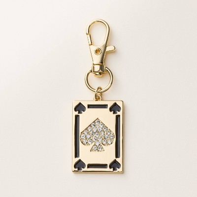 Playing Card Bag Charm Keychain - kate spade new york x Target Gold/Black