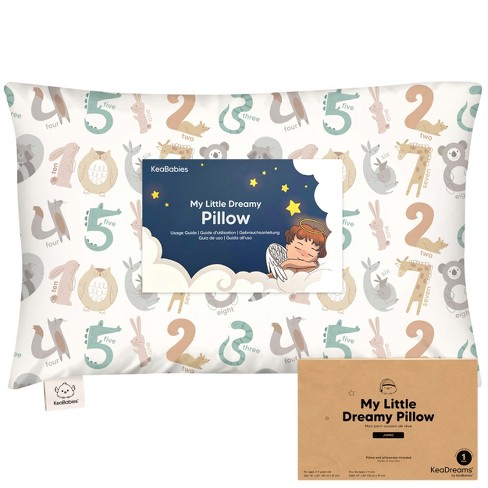 Keababies Jumbo Toddler Pillow With Pillowcase 14x20 Soft Organic Toddler Pillows For Sleeping Kids Travel Pillow wild Count Target