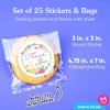 Big Dot of Happiness Wildflowers Thank You Stickers and Clear Cookie Bags, Cellophane Treat Bags 4.25x7 IN for Candy or Baked Goods - 25 Count - 4 of 4