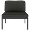 vidaXL Sectional Middle Sofa Anthracite with Durable Aluminum Frame and Comfortable Removable Polyester Cushions for Indoor and Outdoor Living Spaces - 3 of 4