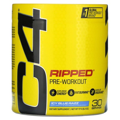 C4 / Cellucor C4 Ripped, Pre-Workout, Icy Blue Razz, 6.2 oz (177 g)