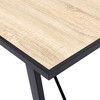vidaXL Dining Table Oak wood grain engineered wood and powder-coated steel Medium - 47.2" x 23.6" x 29.5" - 4 of 4