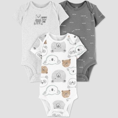 Baby 3pk Bear Bodysuit - Just One You® made by carter's Gray/White 3M