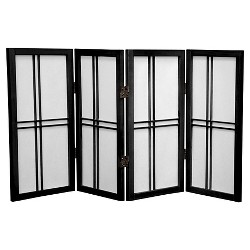 4 panel white color Details about   Oriental Furniture 3 Ft Tall Window Pane Shoji Screen 