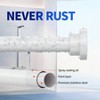 Shower Curtain Rod 1 Inch Diameter Heavy Duty Non Slip Adjustable 28 - 74 Inch No Drill White Spring Tension Bathroom Shower Stall - 2 of 4